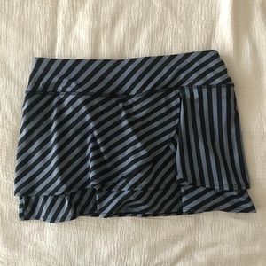 Athletic Fly-by Striped Skort